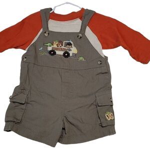 BOY embroidered overall outfit 12mth